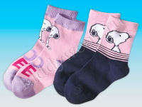 Носки для девочки сиренево-розовые Peanuts (2 пары)  