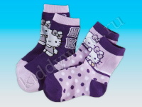 Носки фиолетово-сиреневые Hello Kitty (2 пары)