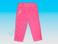 Капри-джинсы для девочки розовые