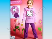Комплект домашней одежды для девочки розово-фиолетовый Hello Kitty 
