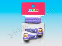 Детский набор для волос фиолетовый Матрешки (резинки + заколки) 