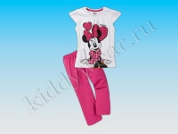 Комплект домашней одежды (или пижама) бело-розовый Disney Minnie Mouse