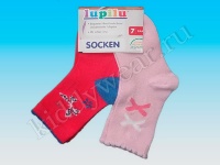 Носки для девочки красно-розовые (2 пары) 