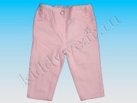 Брюки-джинсы для девочки нежно-розовые с цветком Lupilu