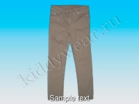 Брюки-джинсы для девочки серо-коричневые Okaidi