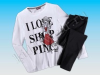 Комплект домашней одежды для девочки черно-белый I Love Shoppinc 