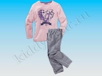 Комплект домашней одежды для девочки розово-синий Weld Heart
