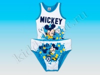 Комплект белья для мальчика бело-голубой (майка + трусики) Disney Mickey Mouse