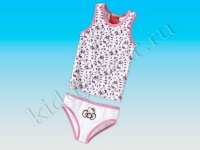 Комплект белья для девочки белый (майка + трусики) Hello Kitty