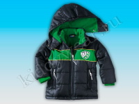 Куртка с капюшоном для мальчика черно-зеленая Lupilu 