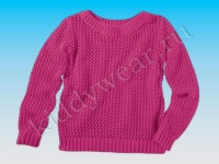 Пуловер-сетка для девочки Pepperts ярко-розовый 