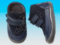 Ботинки-пинетки для малышей темно-синие на липучке кожаные Lupilu