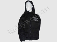 Куртка-жилет с капюшоном черная мужская 2 в 1 MZGZ & REDWOLF