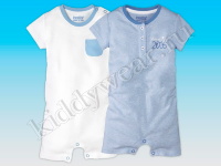 Песочник-боди для мальчика Lupilu 2 штуки (серо-голубой меланж + белый с кармашком)