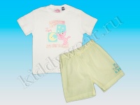 Комплект для девочки бело-желтый (майка + шорты) Pink Panther Pals