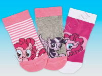 Носки для девочки розово-серые My Little Ponny (3 пары)