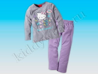 Комплект домашней одежды для девочки серо-сиреневый Hello Kitty 
