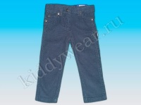 Брюки-джинсы для девочки темно-синие из микровельвета Lupilu 