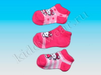 Носки для девочки розово-белые Hello-Kitty (3 пары)