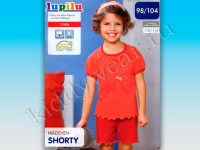 Комплект домашней одежды (или пижама)  для девочки оранжевый Littlt Miss Wonderful (футболка + шорты)