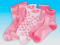 Носки для девочки розово-белые (3 пары) Pepperts