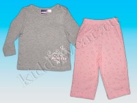 Комплект домашней одежды (или пижама) для девочки серо-розовый Princess