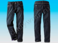 Термо-джинсы для девочки темно-синие с эффектом смятости Pepperts