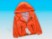 Куртка-ветровка с капюшоном для мальчика темно-оранжевая Armani Junior