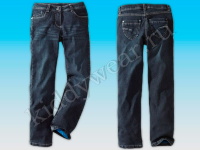 Термо-джинсы для девочки синие с эффектом смятости Pepperts