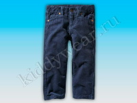 Брюки-джинсы для мальчика из микровельвета темно-синие Lupilu