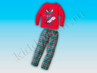 Комплект домашней одежды для мальчика красно-сине-зеленый Kingof Snow