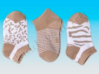 Носки бежево-белые укороченные (3 пары) Lupilu