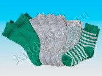 Носки Pepperts для мальчика серо-зеленые (7 пар) 