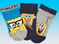 Носки для мальчика сине-серо-голубые SpongeBob (3 пары)